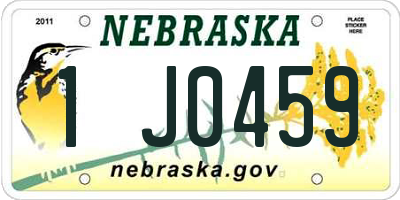 NE license plate 1J0459