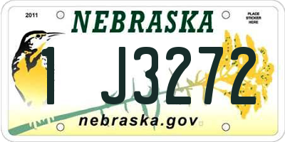 NE license plate 1J3272