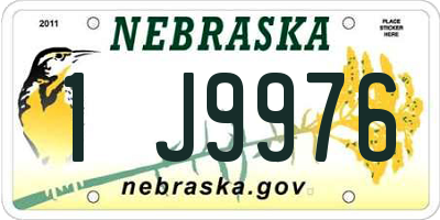 NE license plate 1J9976