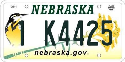 NE license plate 1K4425