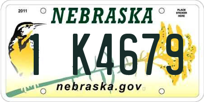 NE license plate 1K4679