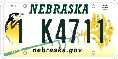 NE license plate 1K4711