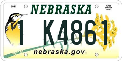 NE license plate 1K4861