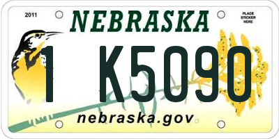 NE license plate 1K5090