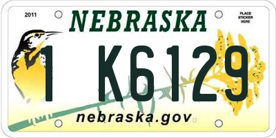 NE license plate 1K6129