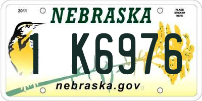 NE license plate 1K6976