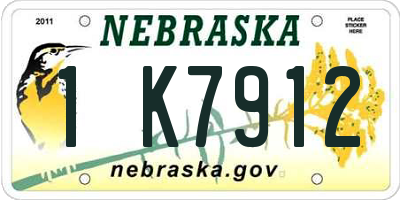 NE license plate 1K7912