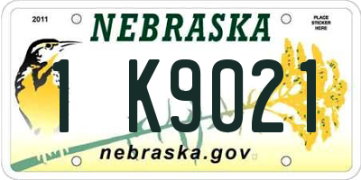 NE license plate 1K9021