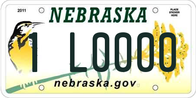 NE license plate 1L0000