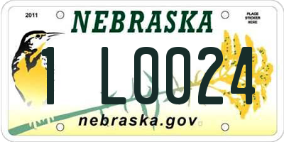 NE license plate 1L0024