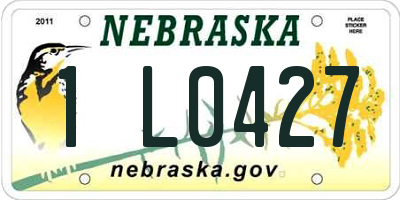 NE license plate 1L0427