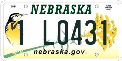 NE license plate 1L0431