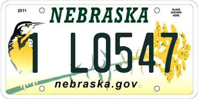 NE license plate 1L0547