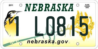 NE license plate 1L0815