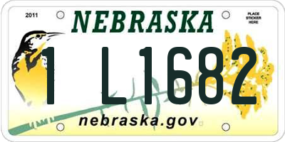 NE license plate 1L1682