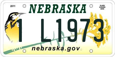 NE license plate 1L1973
