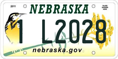 NE license plate 1L2028