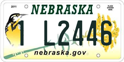 NE license plate 1L2446
