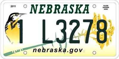 NE license plate 1L3278