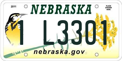 NE license plate 1L3301