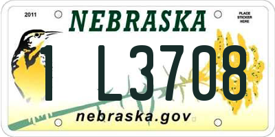 NE license plate 1L3708
