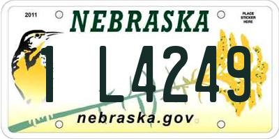 NE license plate 1L4249