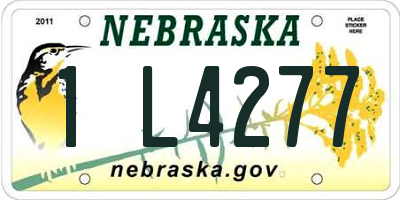 NE license plate 1L4277