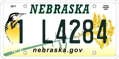 NE license plate 1L4284
