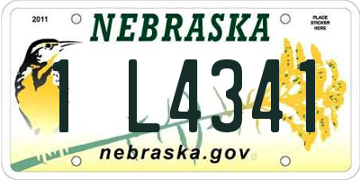 NE license plate 1L4341