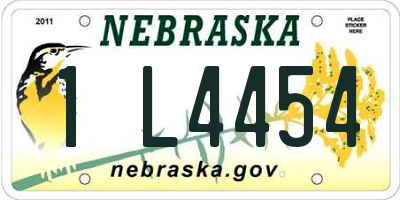 NE license plate 1L4454