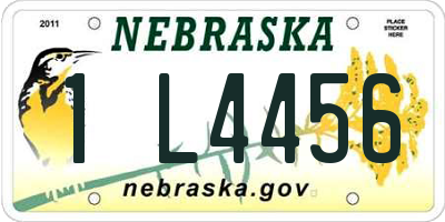 NE license plate 1L4456