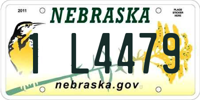 NE license plate 1L4479