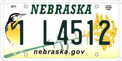 NE license plate 1L4512