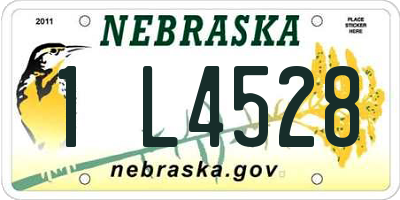 NE license plate 1L4528