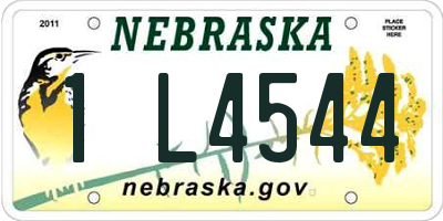NE license plate 1L4544