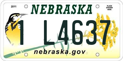 NE license plate 1L4637