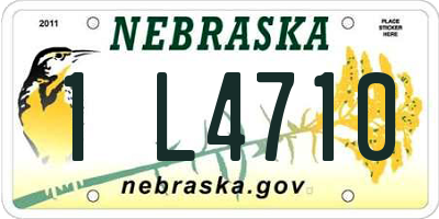NE license plate 1L4710