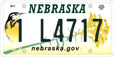 NE license plate 1L4717