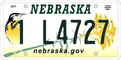 NE license plate 1L4727
