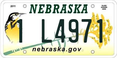 NE license plate 1L4971