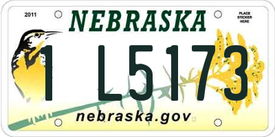 NE license plate 1L5173