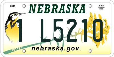 NE license plate 1L5210
