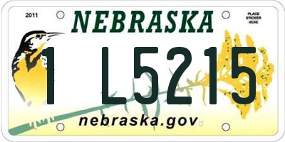 NE license plate 1L5215