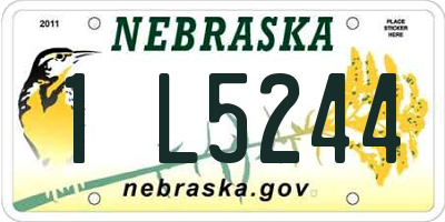 NE license plate 1L5244