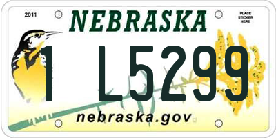 NE license plate 1L5299