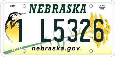 NE license plate 1L5326