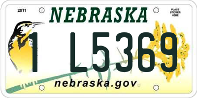 NE license plate 1L5369