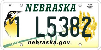 NE license plate 1L5382