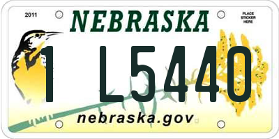 NE license plate 1L5440