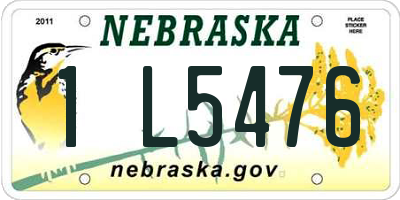 NE license plate 1L5476